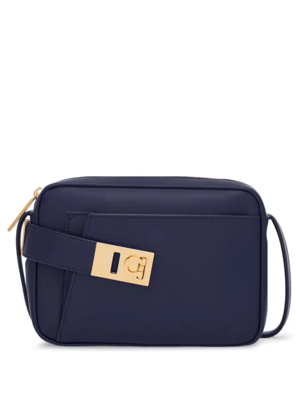 Ferragamo Small Camera Case Leather Bag Blue FARFETCH IL