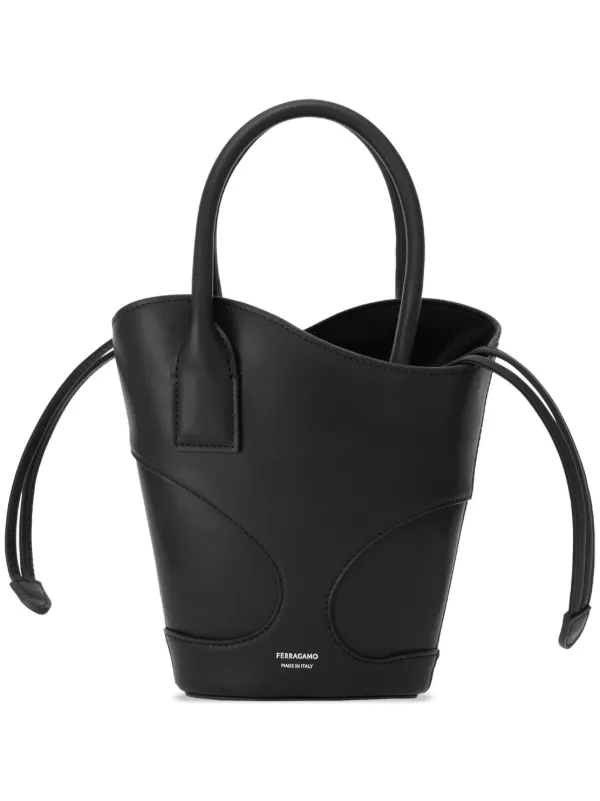 Ferragamo logo print cut out Tote Bag Black FARFETCH CA