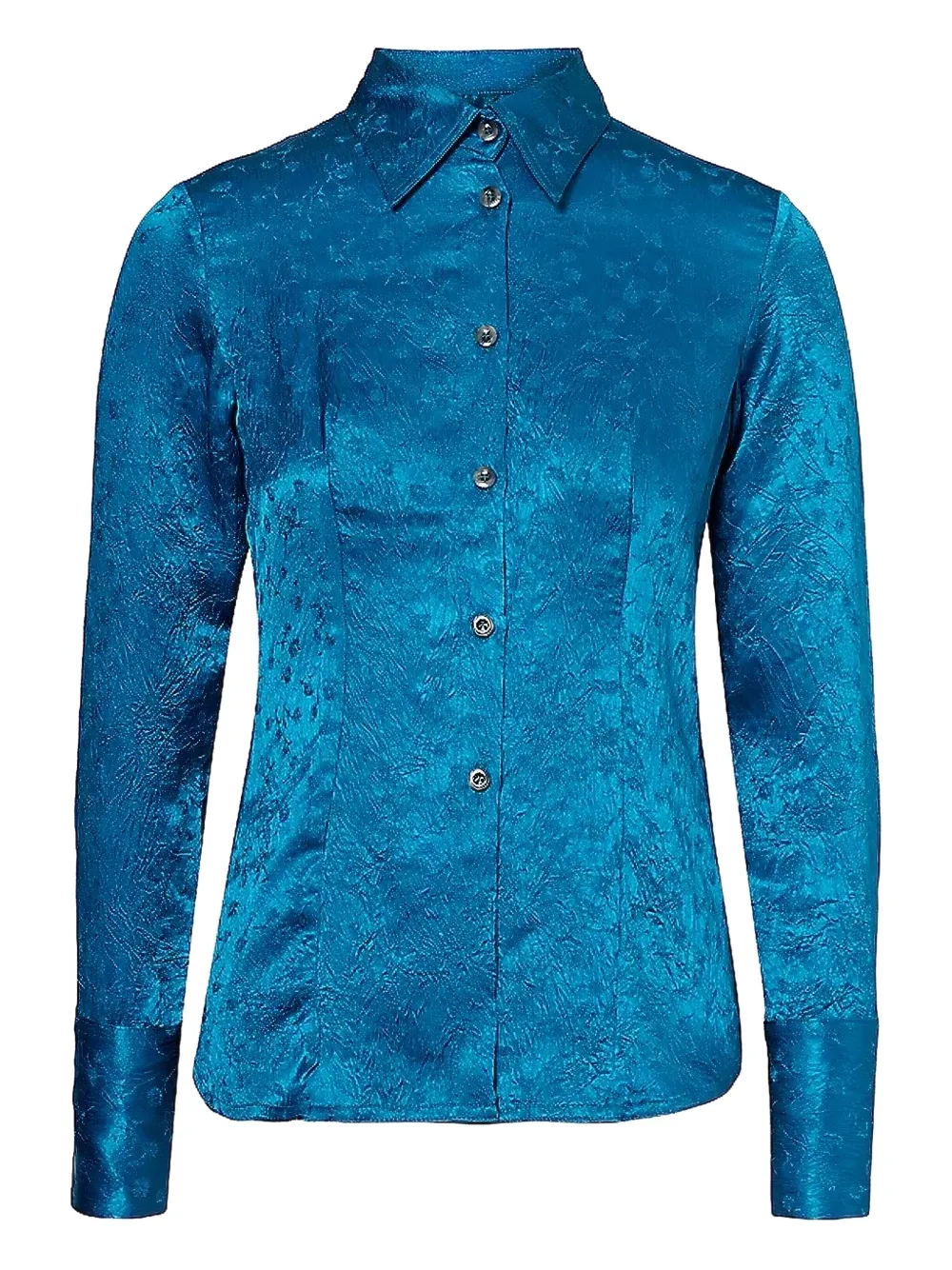 Song For The Mute Blouse met gekreukte afwerking Blauw