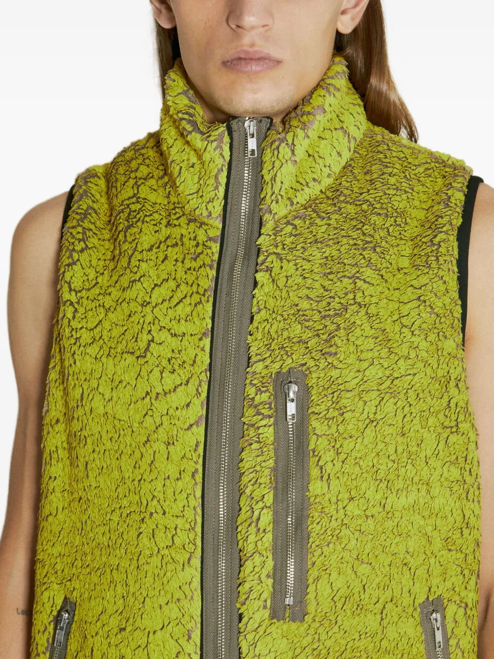 Song For The Mute Bodywarmer van imitatiebont Geel