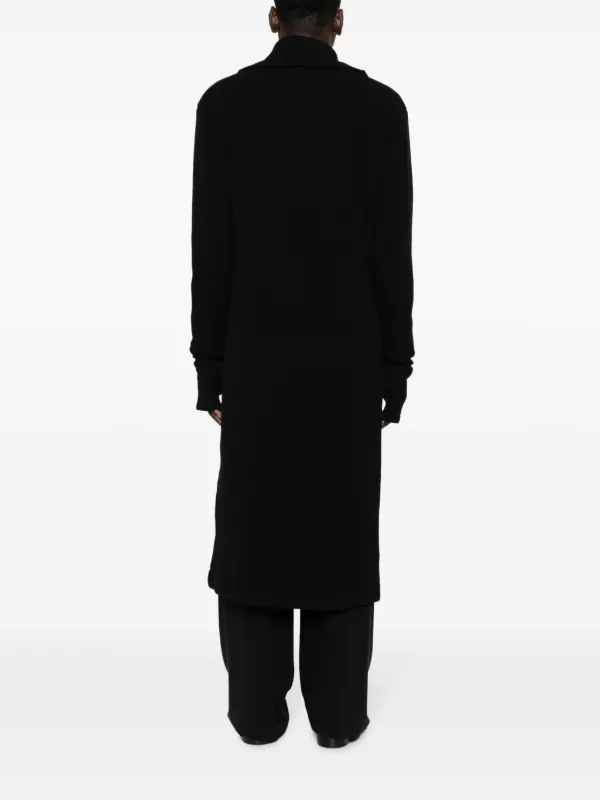 Yohji Yamamoto Hooded glove-sleeves Maxi Cardigan | Black | FARFETCH