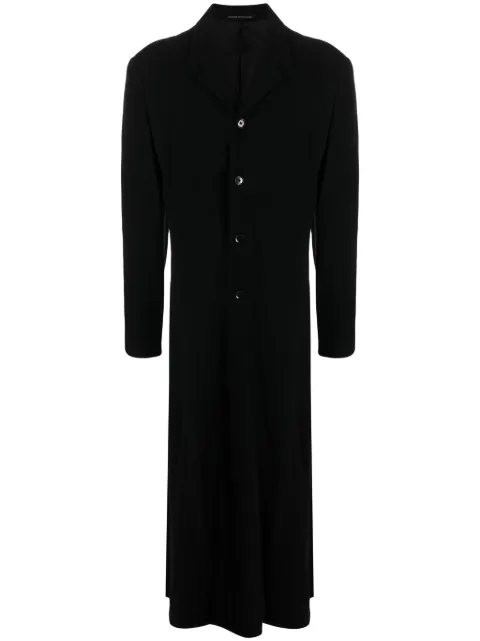 Yohji Yamamoto notched-lapels single-breasted coat