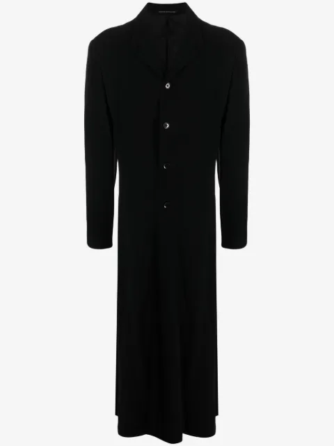 Yohji Yamamoto notched-lapels single-breasted coat