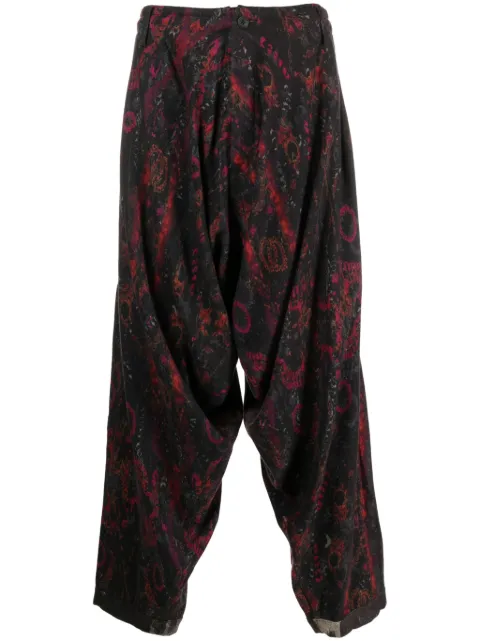 Yohji Yamamoto pantalones de vestir con estampado floral