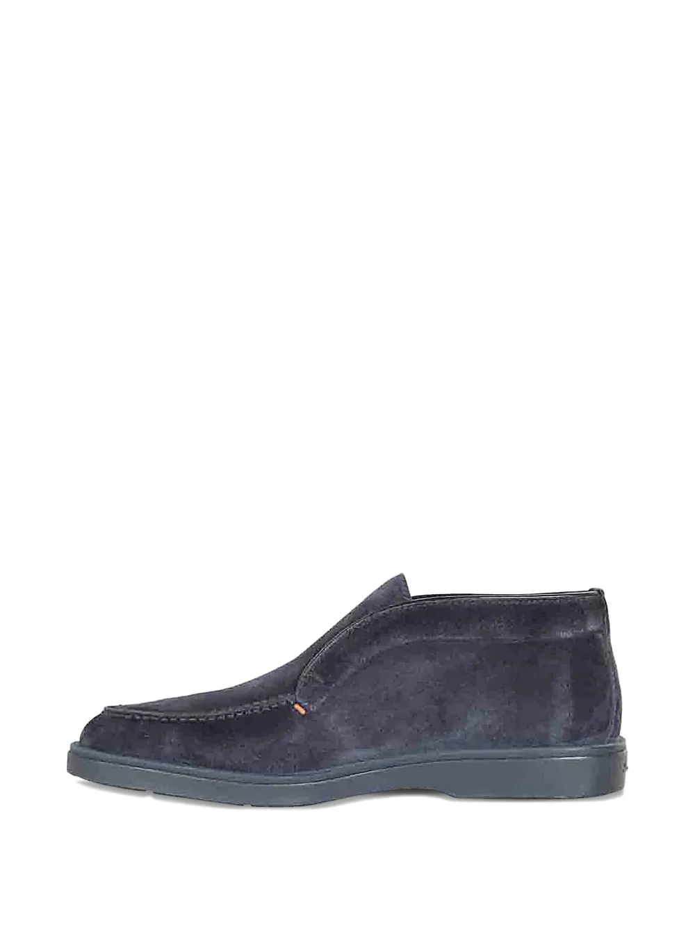 Santoni suede slip-on boots Blue