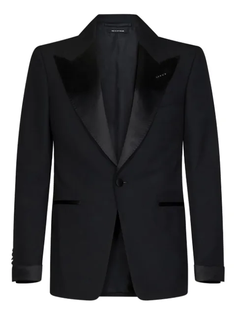 TOM FORD silk-lapel single-breasted wool jacket