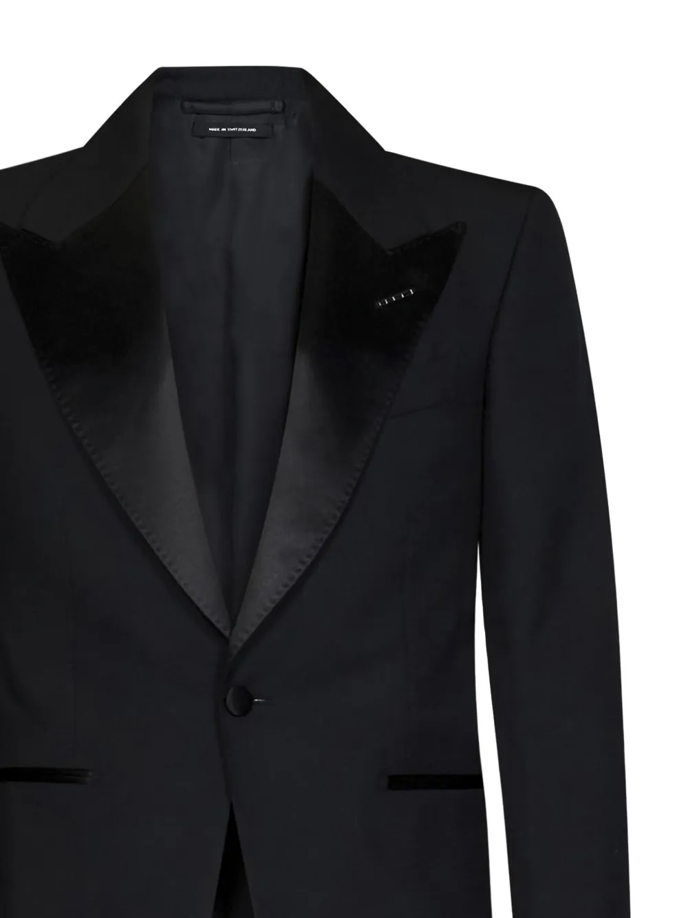 Tom Ford Silk-lapel Single-breasted Wool Jacket In Black
