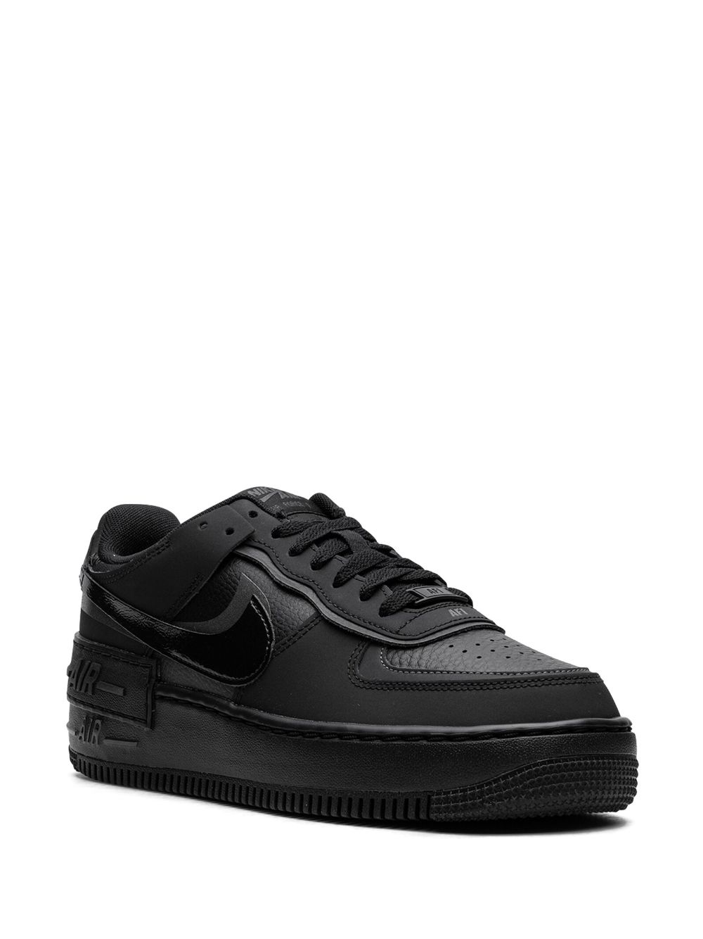 Shop Nike Air Force 1 Shadow "triple Black" Sneakers