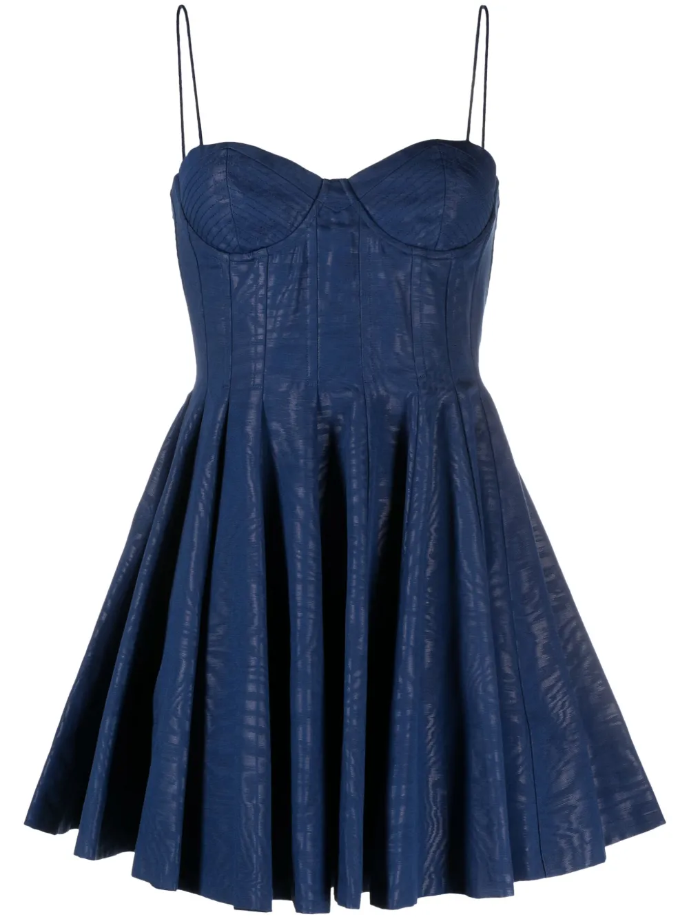 Alice And Olivia Adara Bustier Mini Dress In Blue