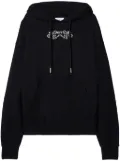 Off-White Tattoo Bandana-embroidery cotton hoodie - Black