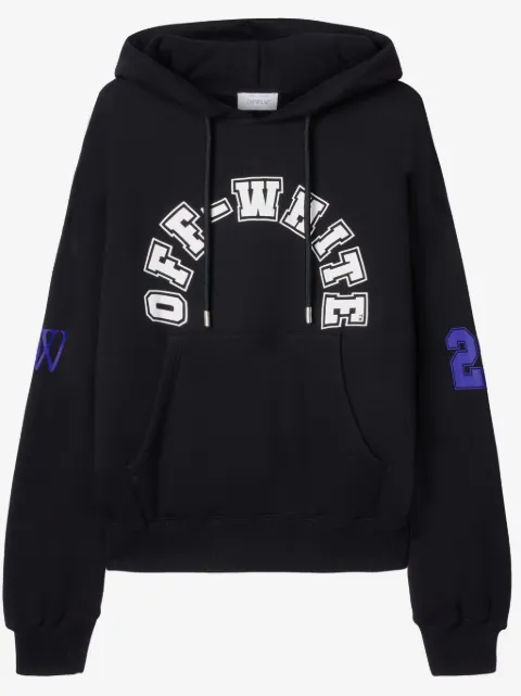 Off-White Football-print cotton hoodie