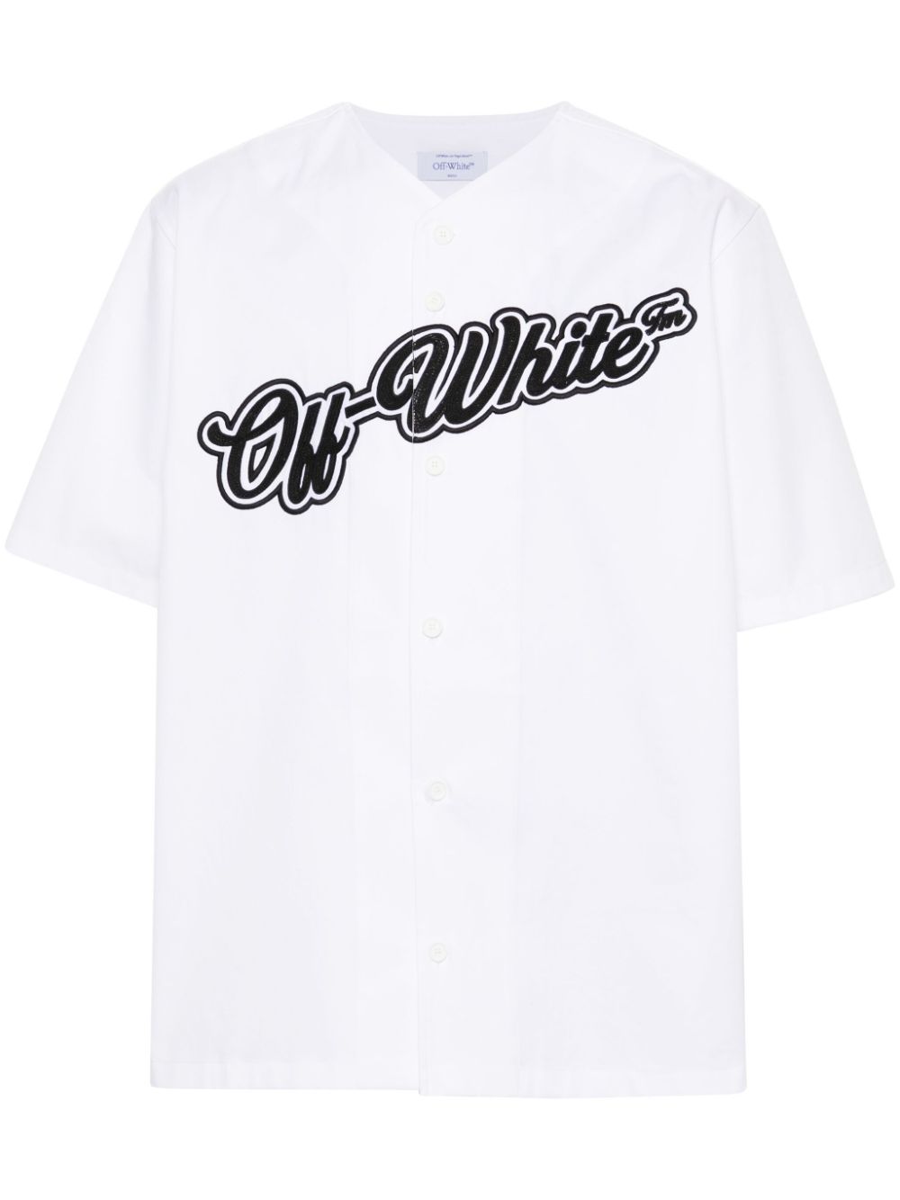 Off-white Embroidered-logo Shirt In White