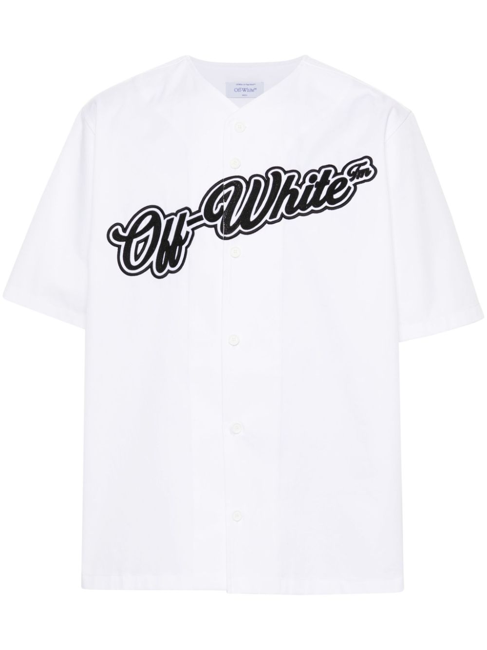 Off-White embroidered-logo shirt - Bianco