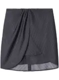 Off-White pinstripe draped miniskirt - Grey
