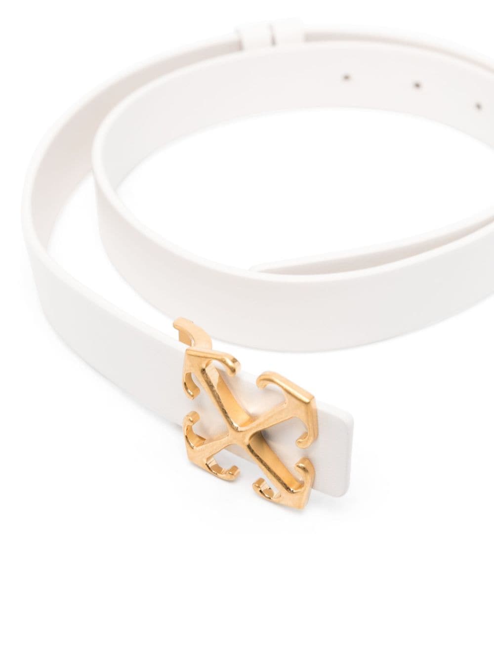 Shop Off-white Arrows-motif Leather Belt In White