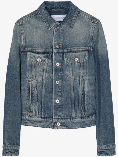 Off-White veste en jean à effet usé