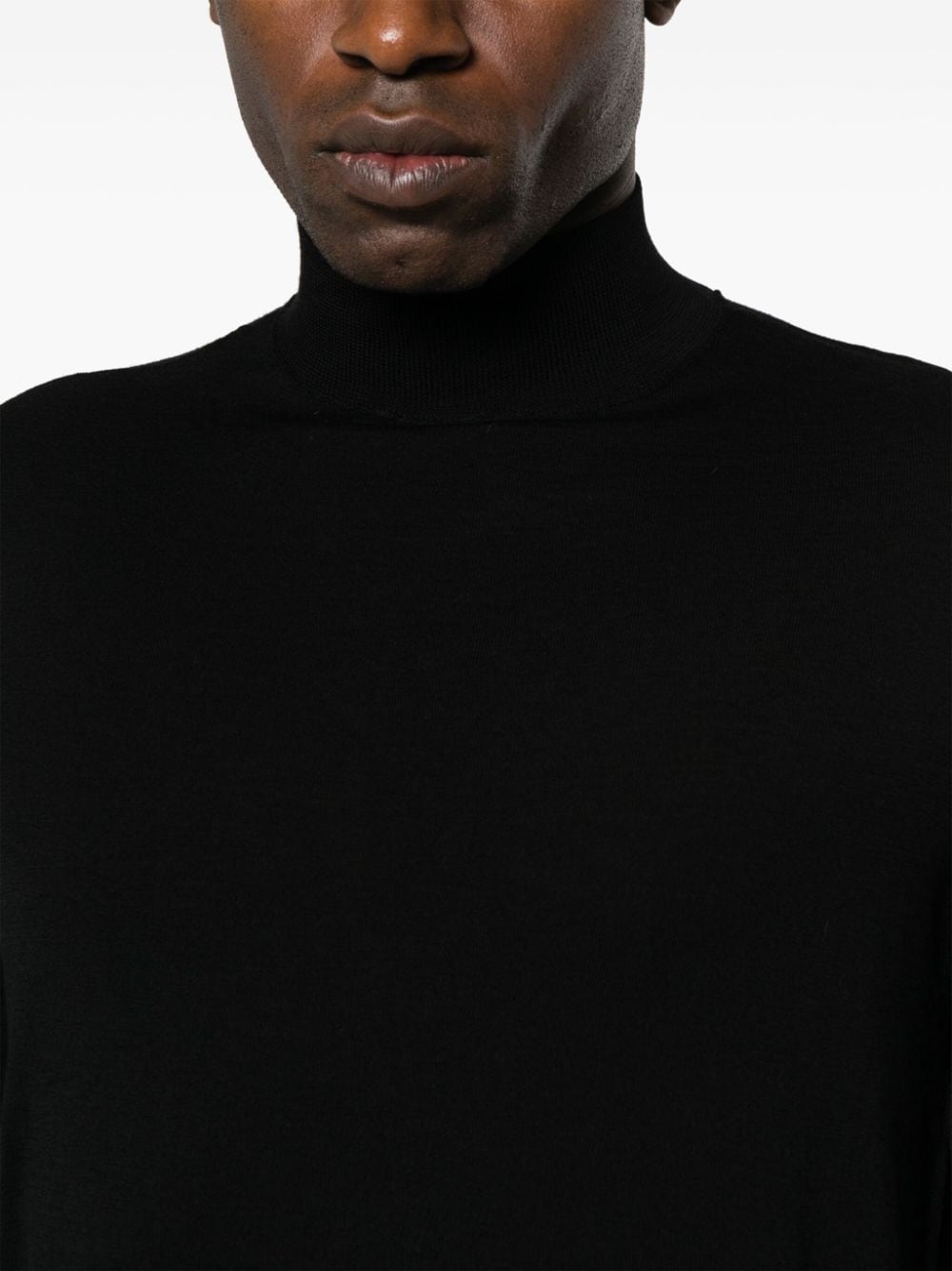 Shop Transit High-neck Wool Jumper In Black