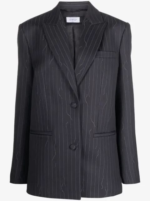 Off-White blazer a rayas diplomáticas