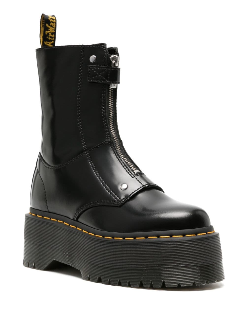 Shop Dr. Martens' Jeta Hi Max Leather Boots In Black