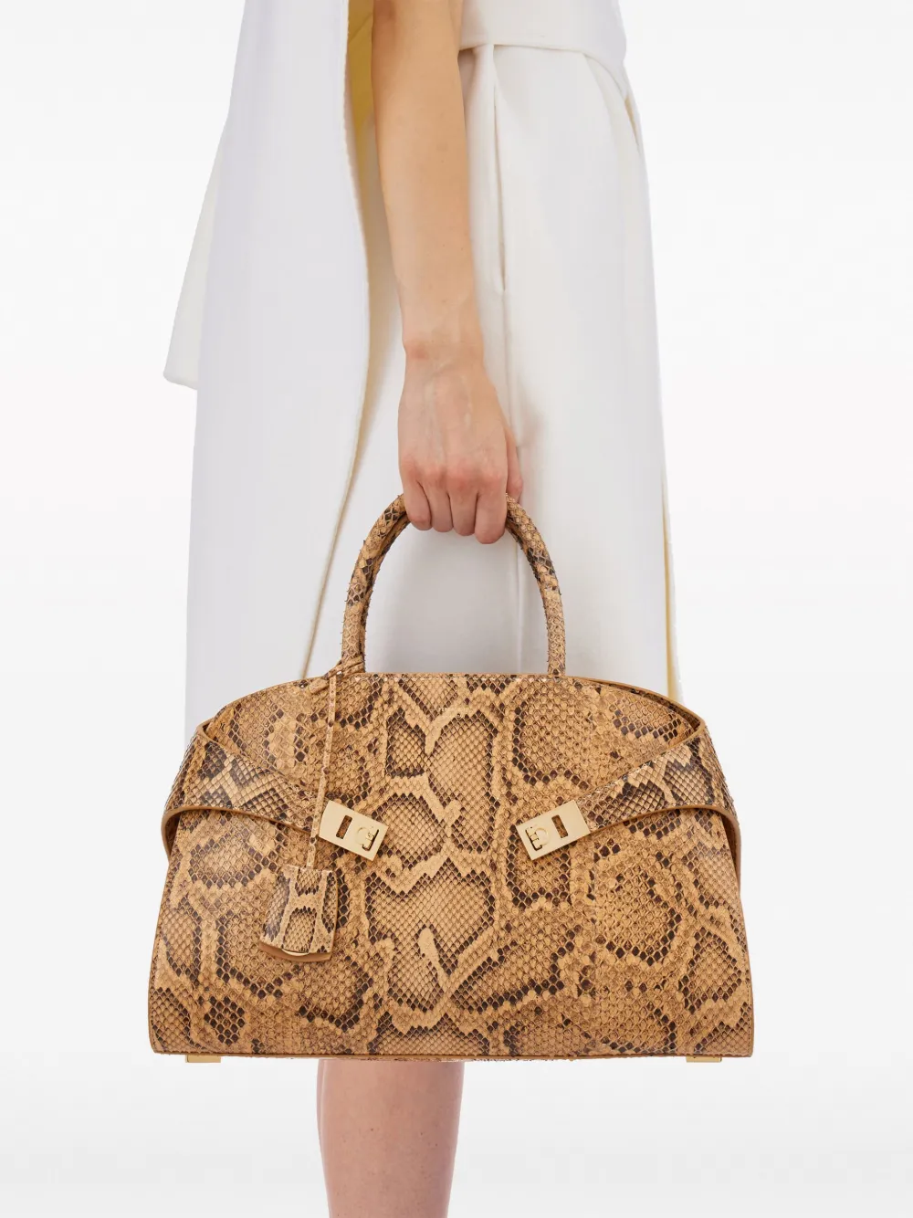 Ferragamo Hug Handbag (m) In Brown