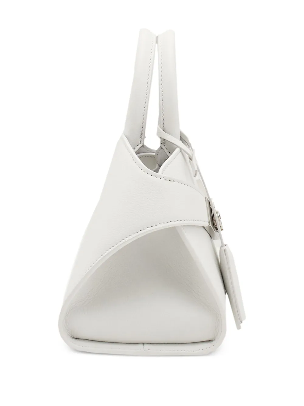 Shop Ferragamo Small Hug Leather Crossbody Bag In White