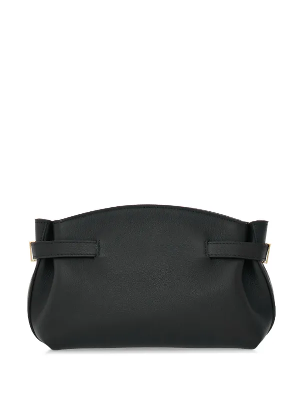 Salvatore Ferragamo 黒 レザー ショルダーバッグ