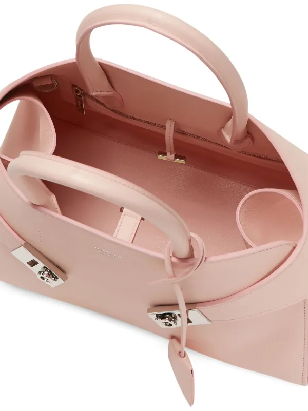 Ferragamo Small Hug Leather Crossbody Bag | Pink | FARFETCH