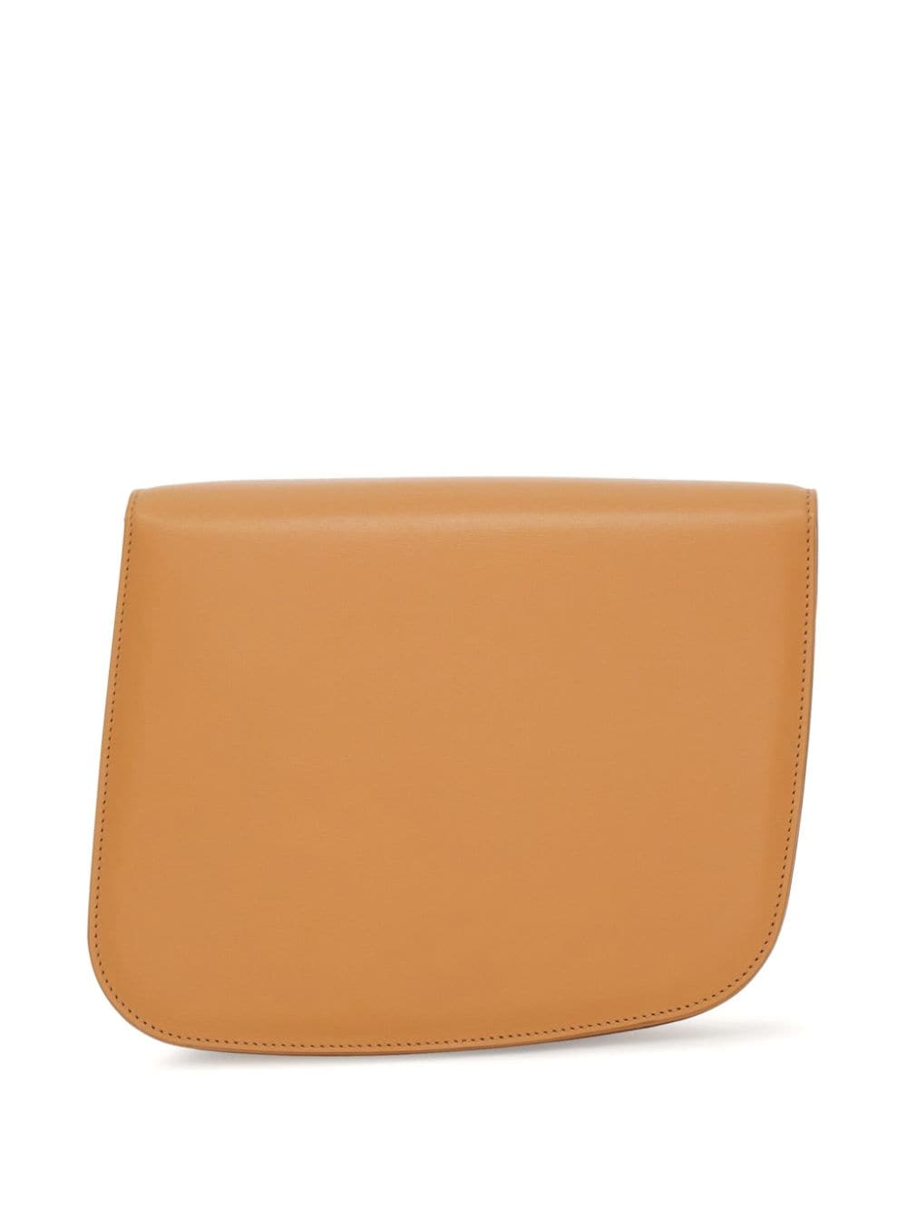 Shop Ferragamo Medium Asymmetric Leather Crossbody Bag In Brown
