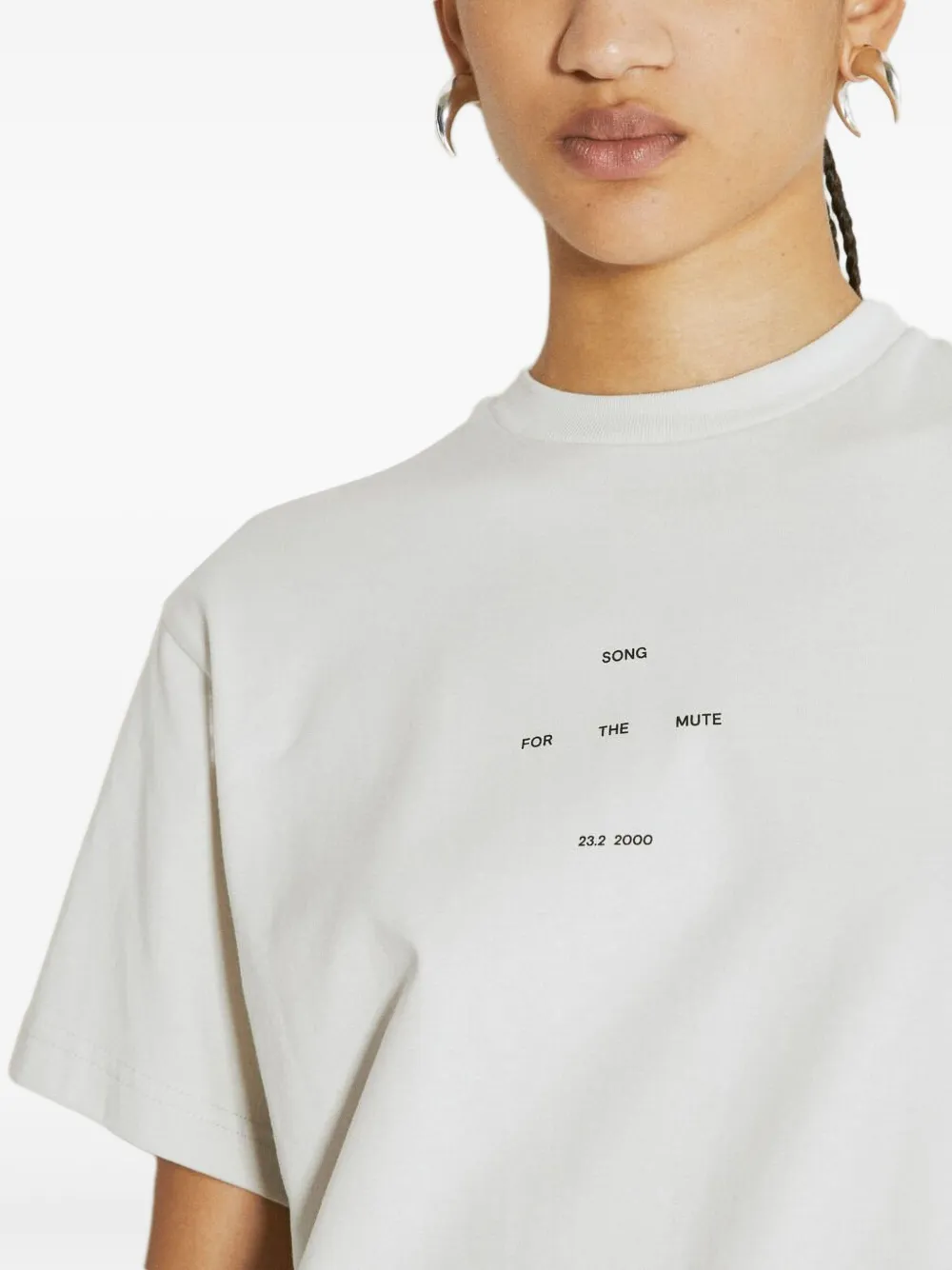 Song For The Mute Logo-print T-shirt In Weiss