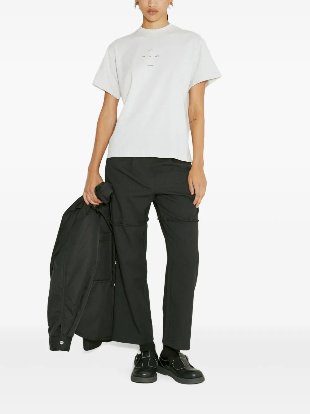 Song For The Mute Logo-print T-shirt In Weiss