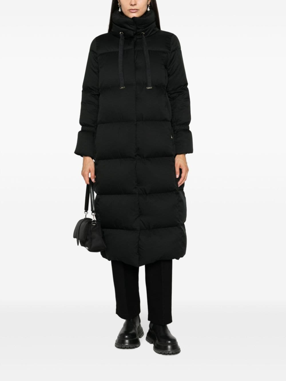 Shop Herno Quilted Padded Coat In Black