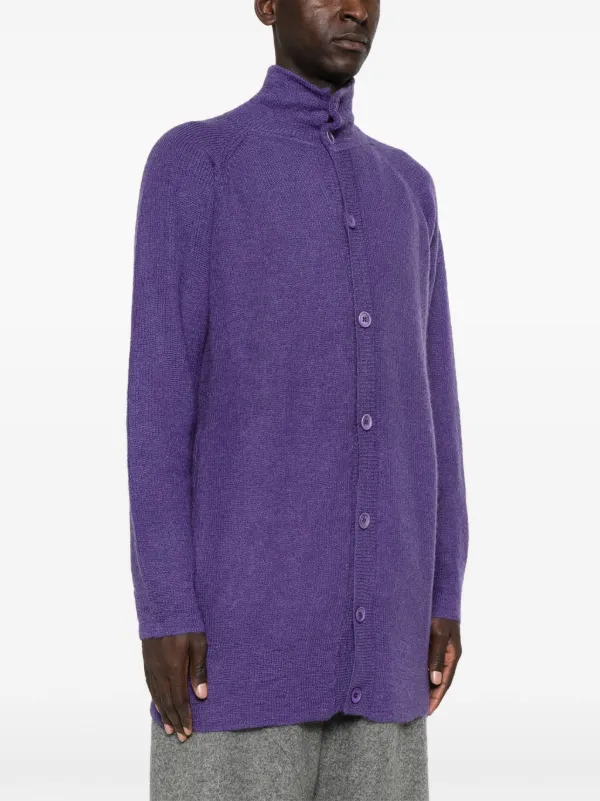 High neck cardigan mens online