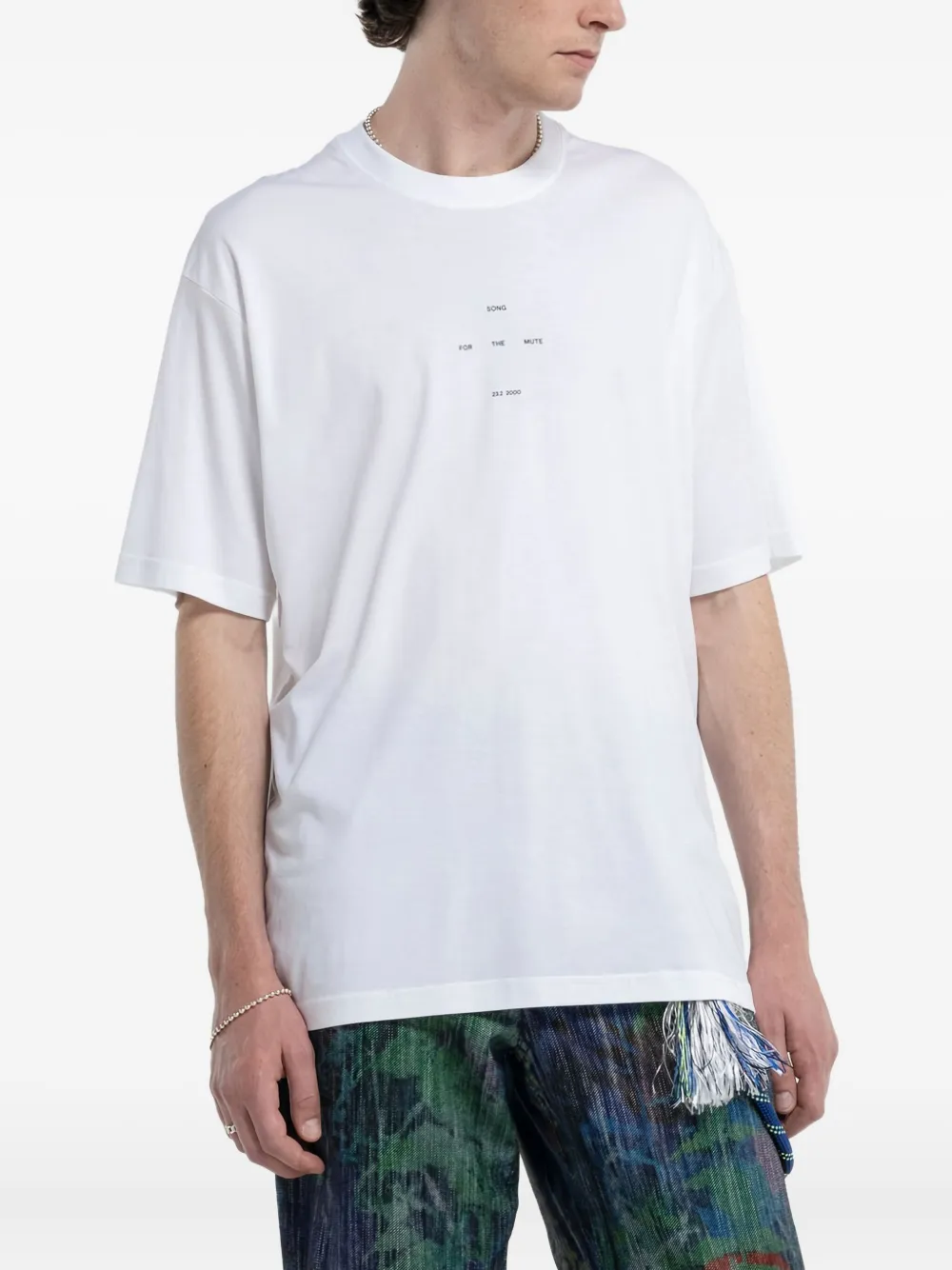 Song For The Mute playera con logo estampado | blanco | Image 1
