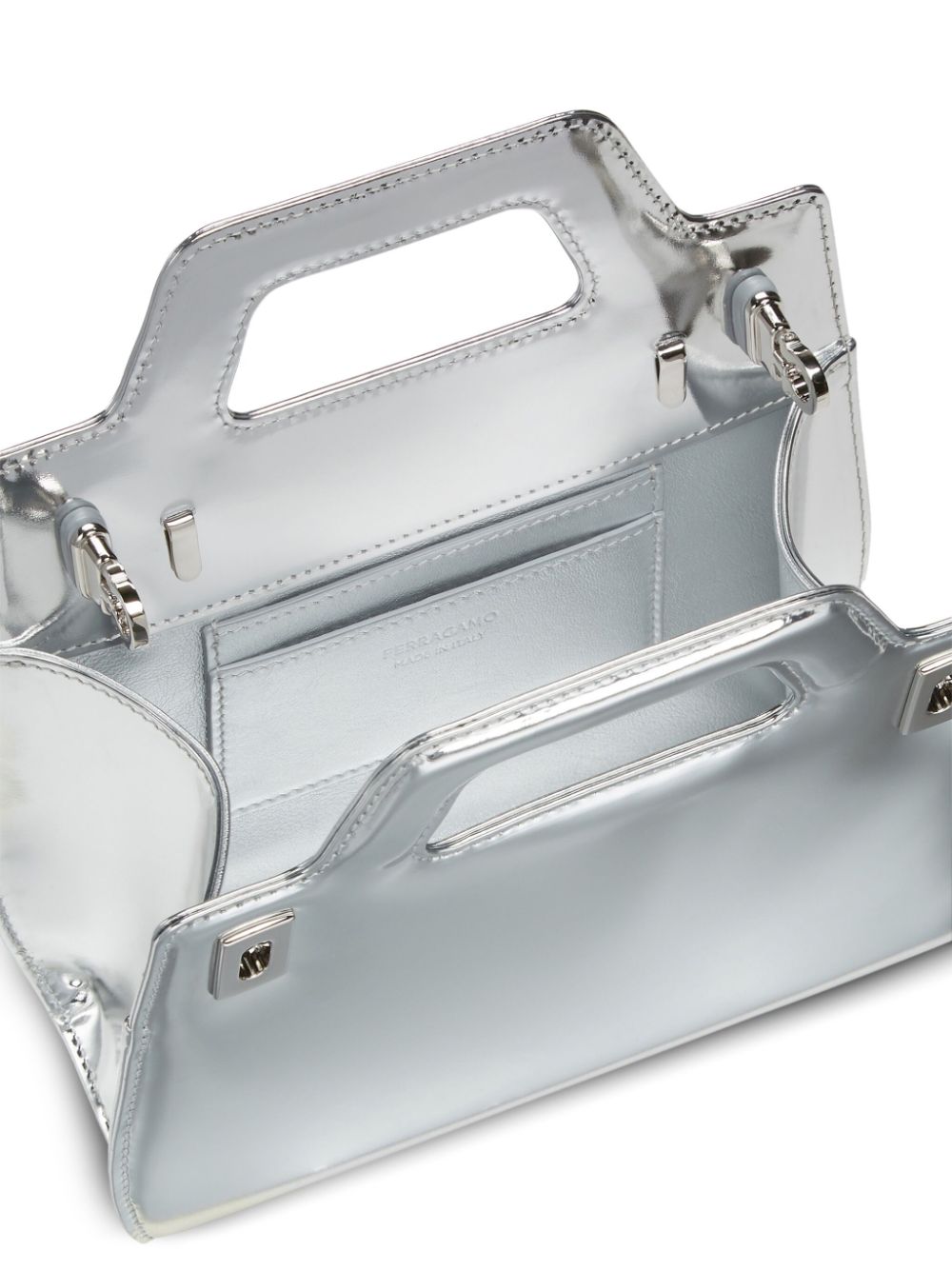 Wanda metallic-finish mini bag