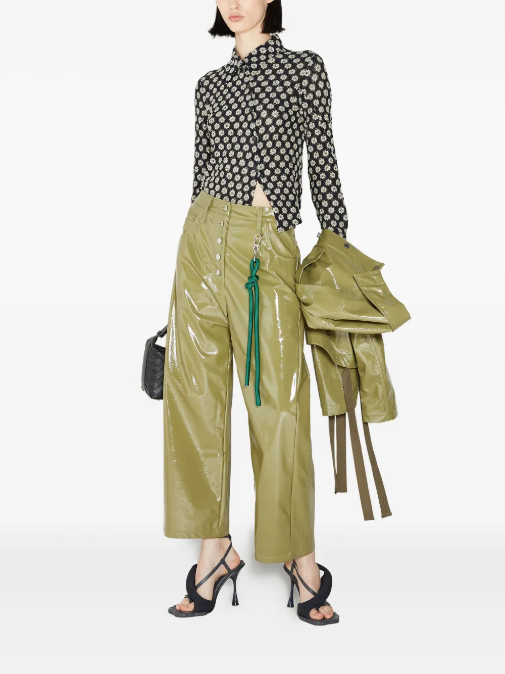 Song For The Mute high-shine trousers | Cropped Pants | Image 2