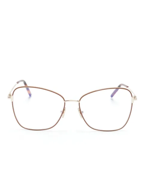 TOM FORD Eyewear two-tone butterfly-frame glasses