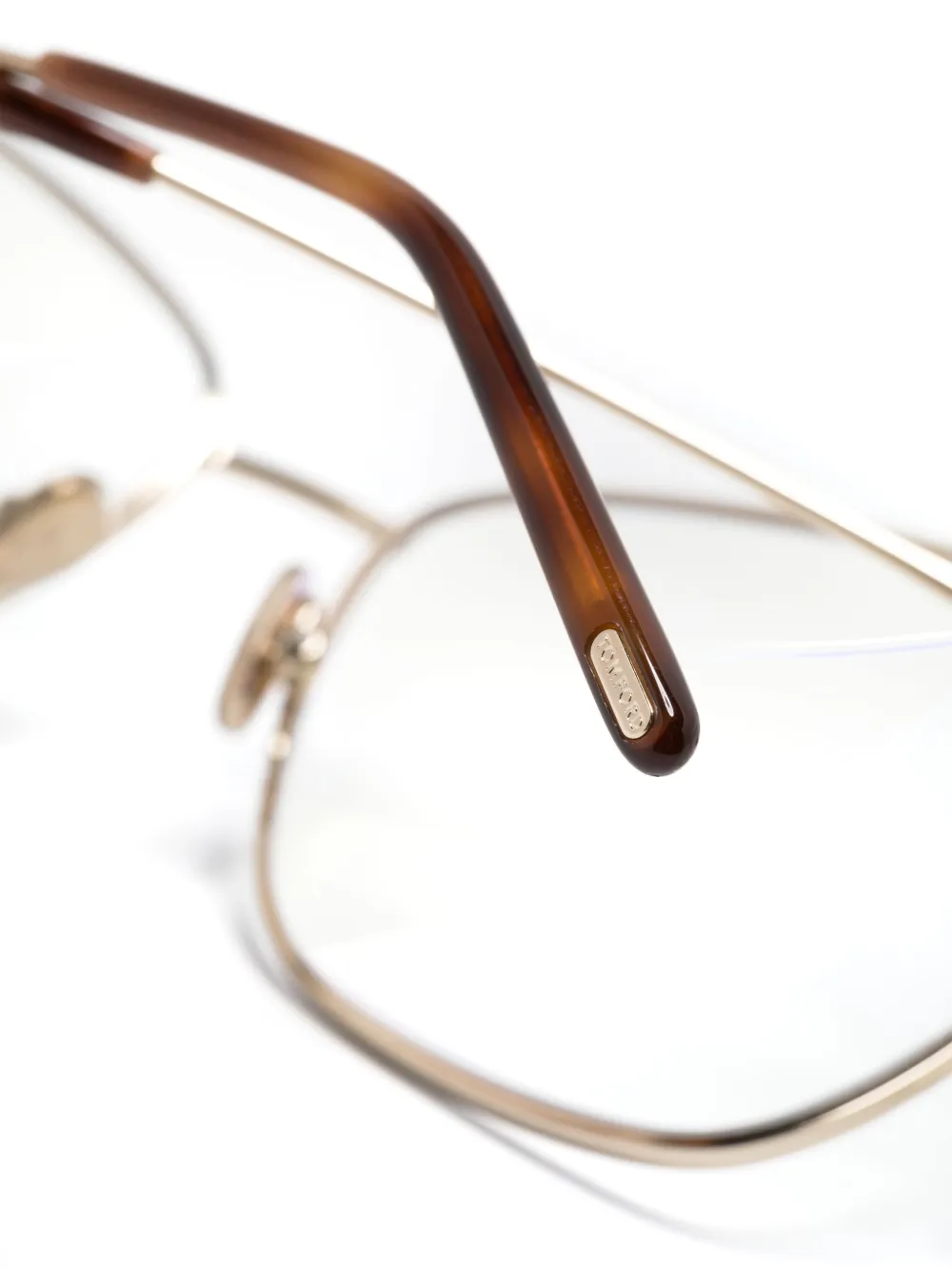 Tom Ford Two-tone Butterfly-frame Glasses In 金色