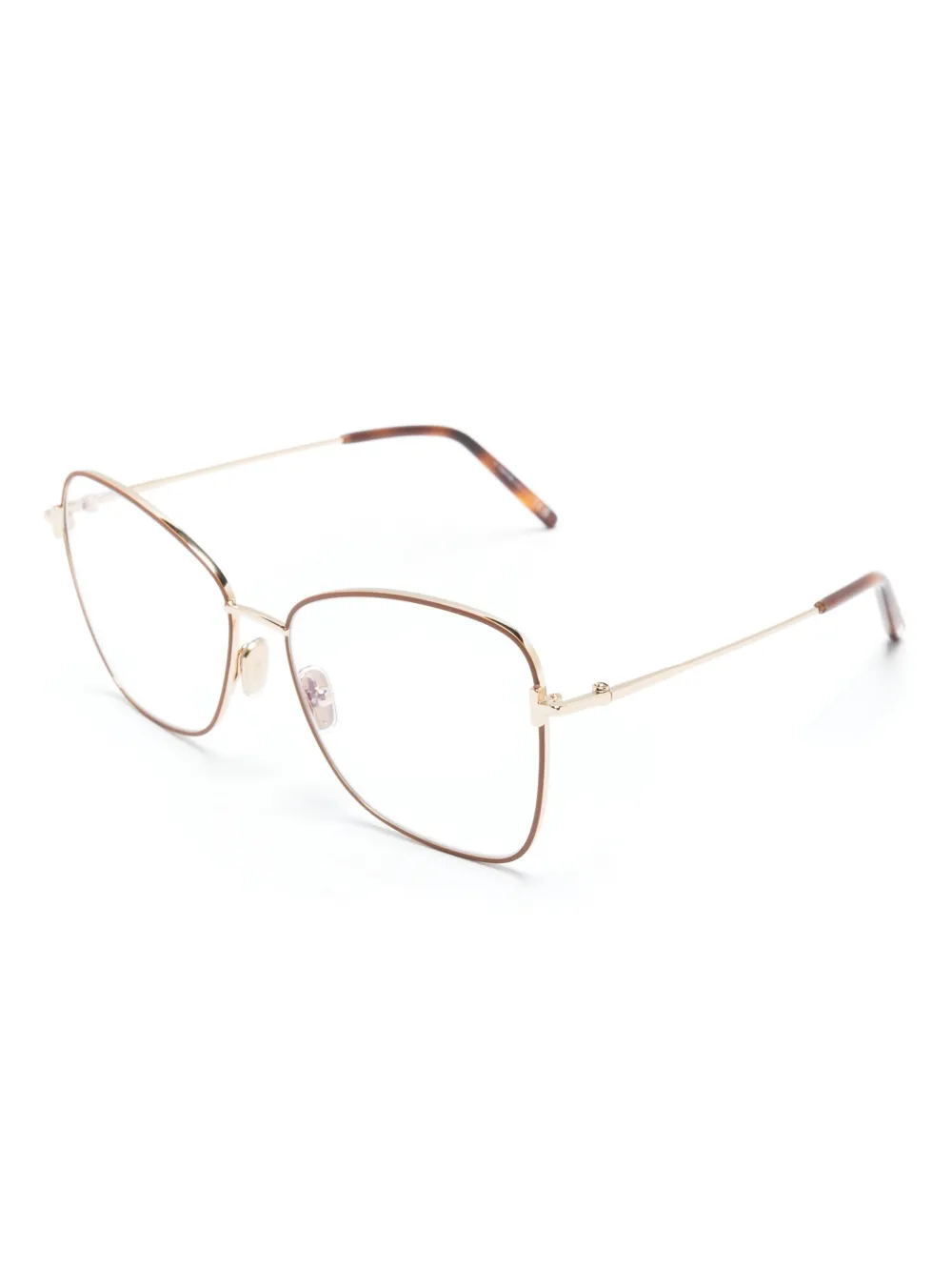 TOM FORD Eyewear two-tone butterfly-frame glasses - Goud