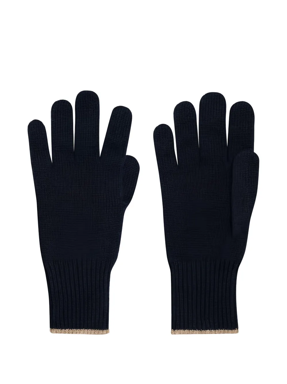 Brunello Cucinelli ribbed-cuff gloves | Blue | Image 1