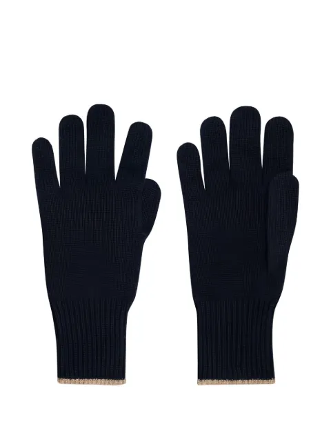 Brunello Cucinelli ribbed-cuff gloves