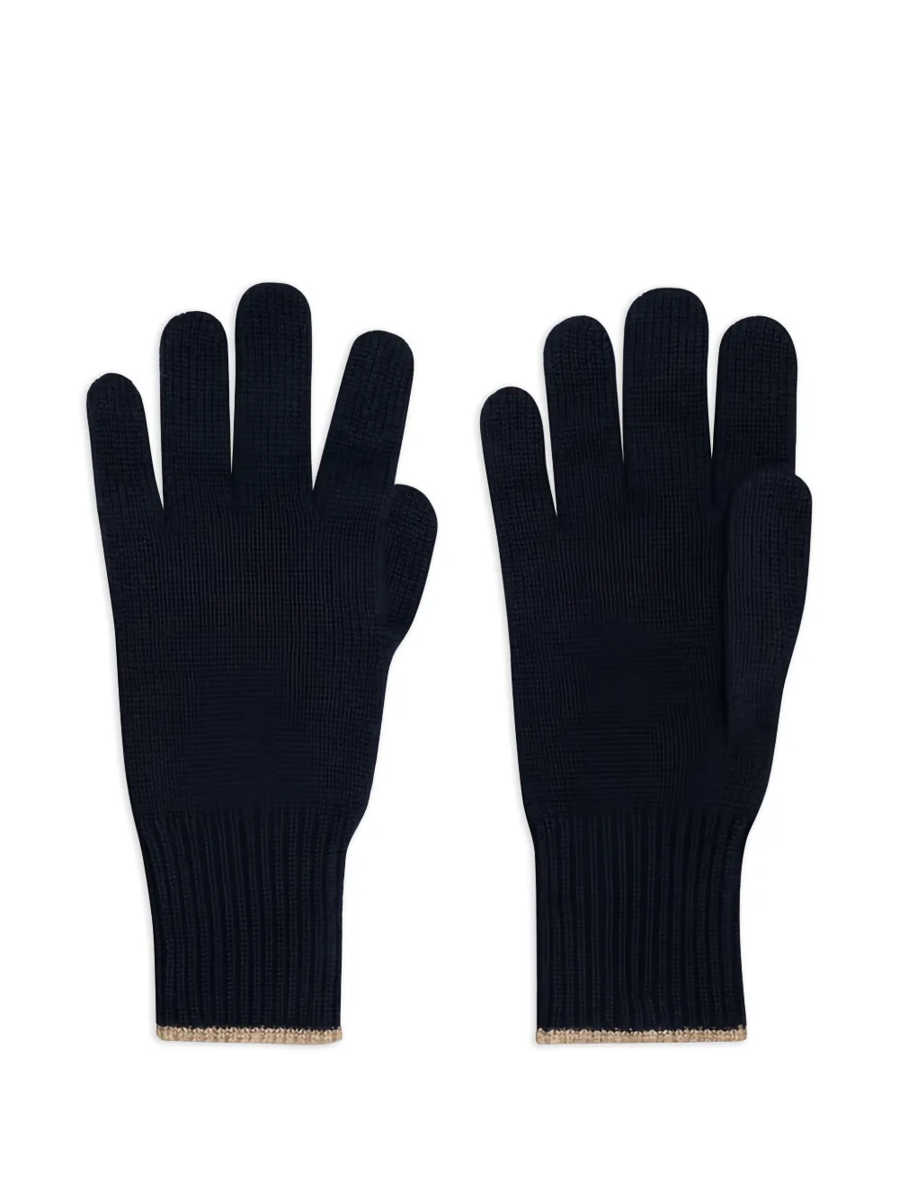 Brunello Cucinelli gants à poignets côtelés | bleu | Image 1