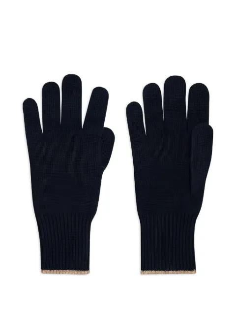 Brunello Cucinelli ribbed-cuff gloves