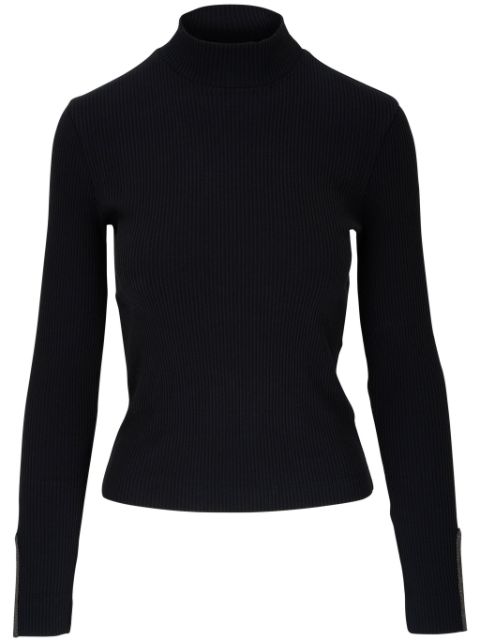 Brunello Cucinelli high-neck ribbed-knit top Women