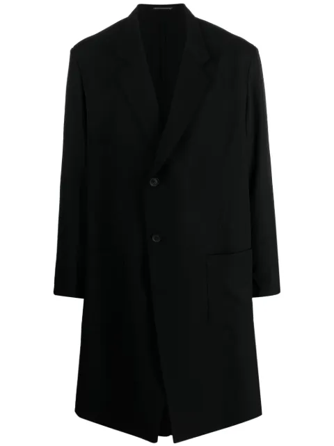 Yohji Yamamoto abrigo con botones y solapa de muesca