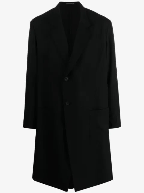 Yohji Yamamoto single-breasted wool coat