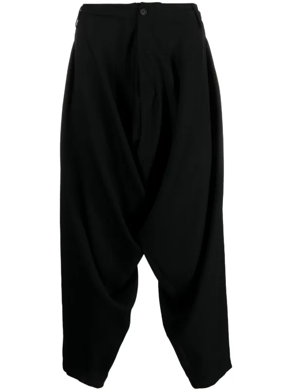 Yohji Yamamoto Army Gabardine Y-draped Trousers - Farfetch