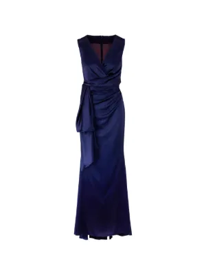 Navy Silk Dress