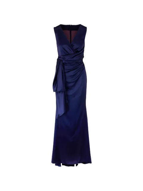 Talbot Runhof draped sleeveless midi dress