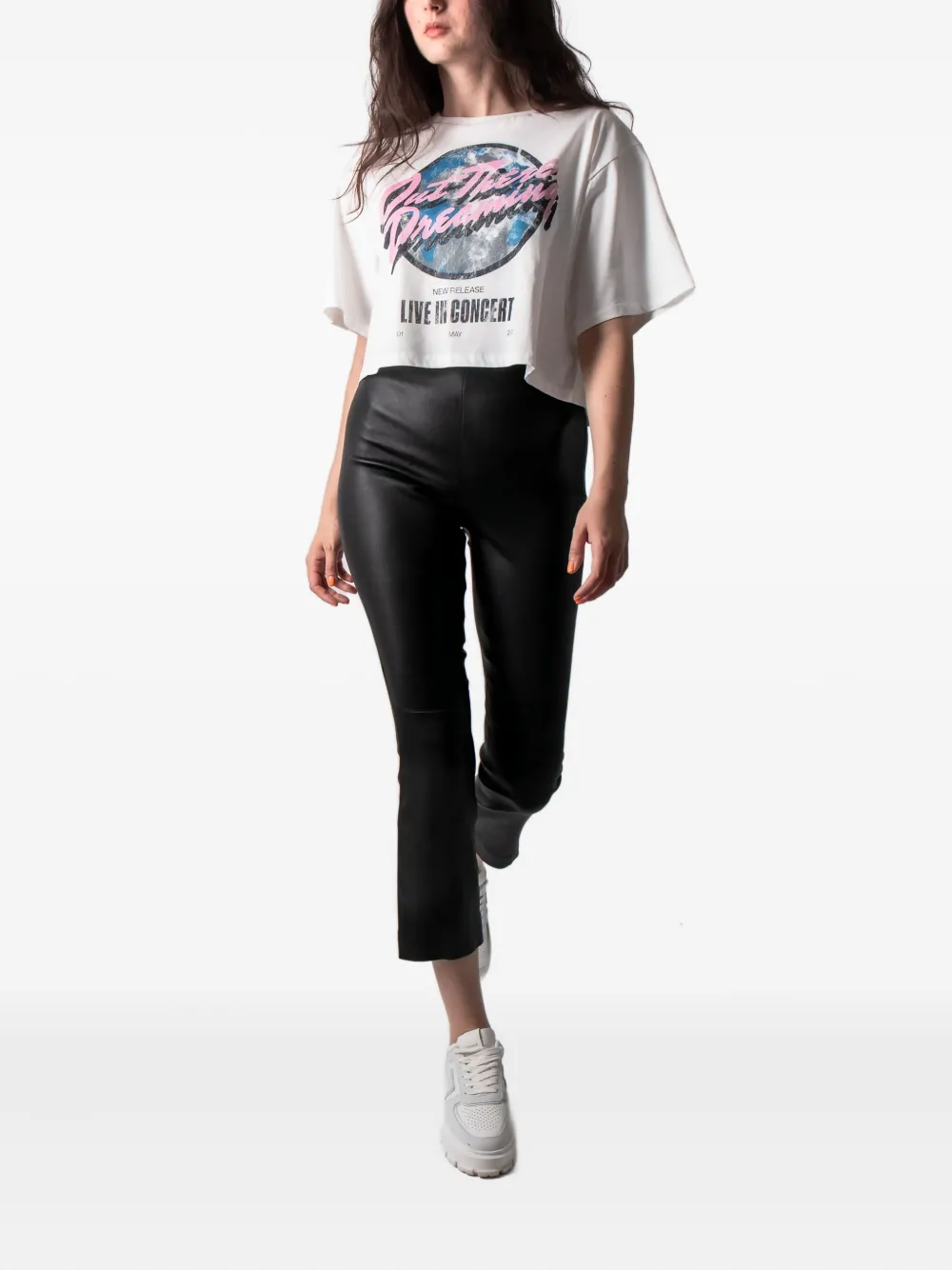 Vince leather flared trousers - Zwart