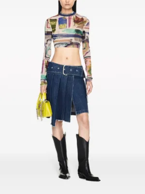 スカート OFF WHITE Women Mini Skirts OWYF019S23DEN00145004500 BLUE Off-White Outlet: denim skirt - Blue | Off-White skirt